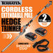 Terratek Terratek Long Reach Hedge Trimmer | 20V Cordless Pole Cutter with 2 Batteries