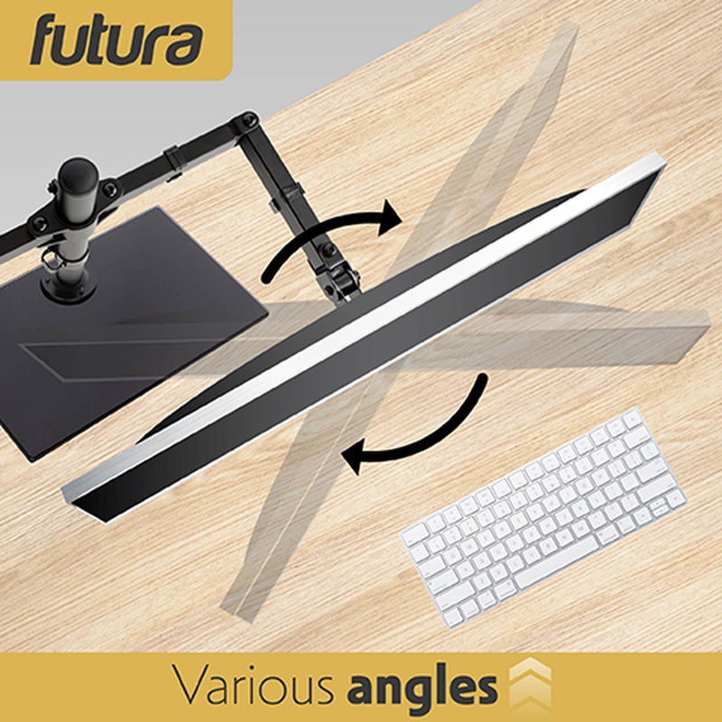 Futura Dual Monitor Stand 13 to 32 Inch | Freestanding Mount Supports 8kg