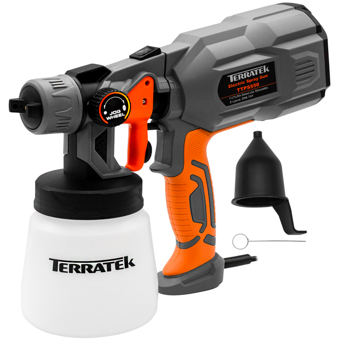 Terratek Paint Sprayer 550W DIY Electric Spray Gun with 3 Spray Patterns