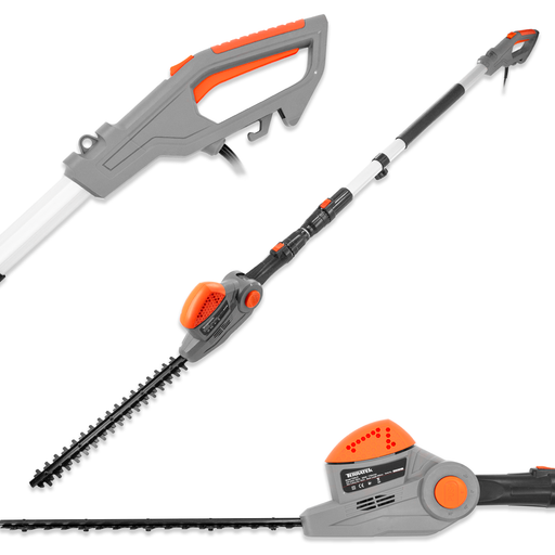 Futura Direct 2.4m 550W Electric Long Reach Corded Pole Hedge Trimmer Telescopic Extendable Pole