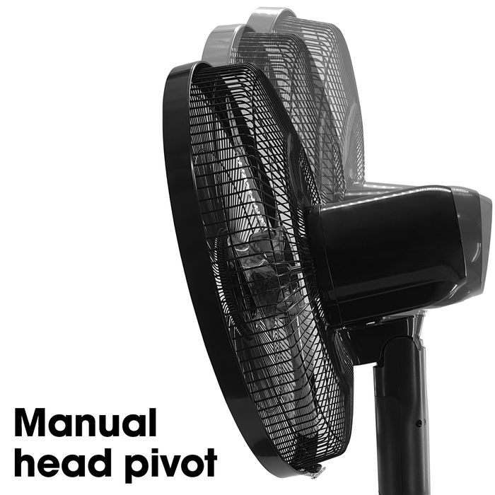 Cozytek Black 14inch Oscillating Pedestal Standing Fan, Remote & Timer