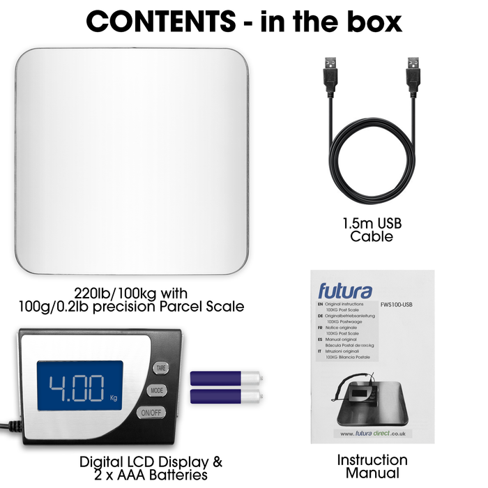 Futura 100kg Digital Shipping Parcel Scale