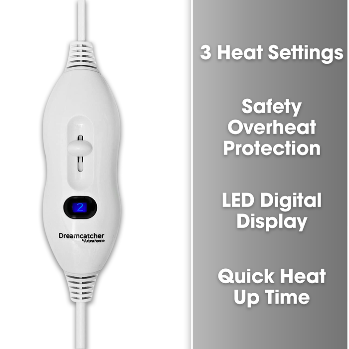 Futura Direct Dreamcatcher Single Electric Blanket Underblanket Full Size Single Bed Size 90 x 190cm