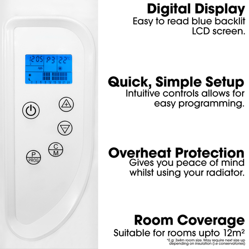 Futura Direct Futura Eco Panel Heater 24 Hour 7 Day Timer 1000W Wall Mounted Low Energy Electric Heater