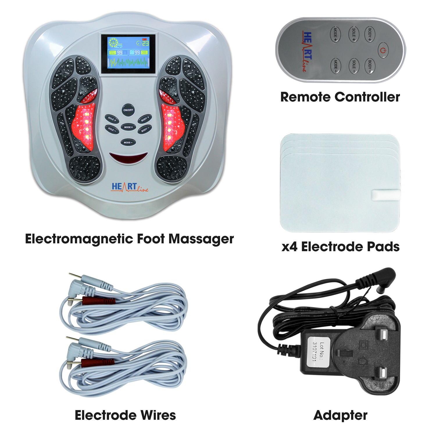 Heartline Electromagnetic Foot Massager & Body Therapy Machine — Futura ...