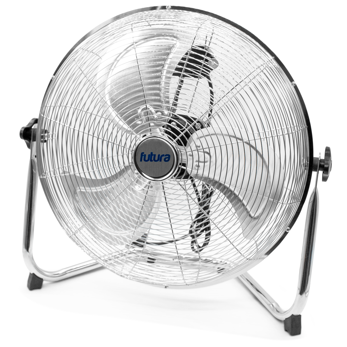 Futura Direct High Velocity Floor Fan Large 20 Inch 50cm 110W Max Power Chrome Fan
