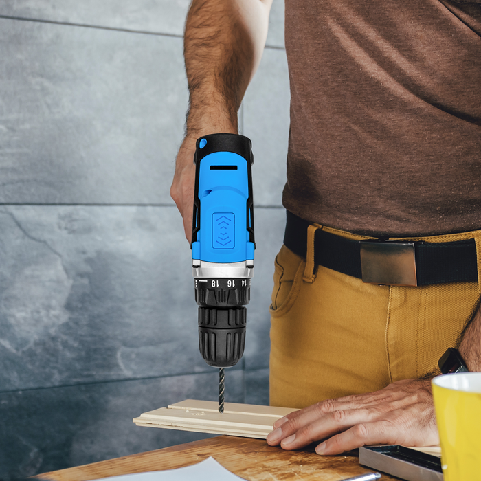 Futura Direct Naerok 20V Cordless Drill Driver with 13pc Drill Bit Accessory Kit