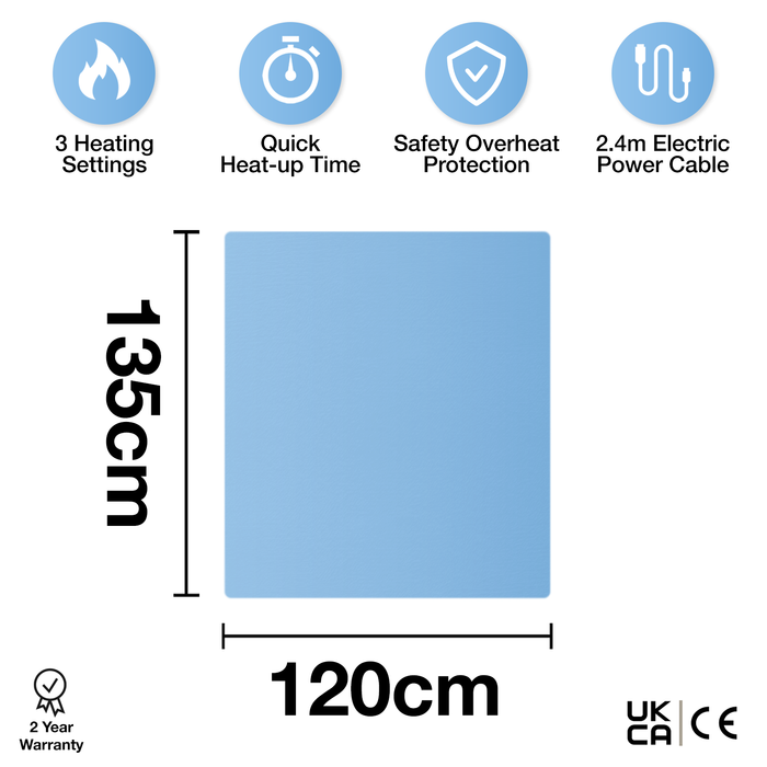 Futura Direct Purus Luxury Double Electric Blanket Under Blanket