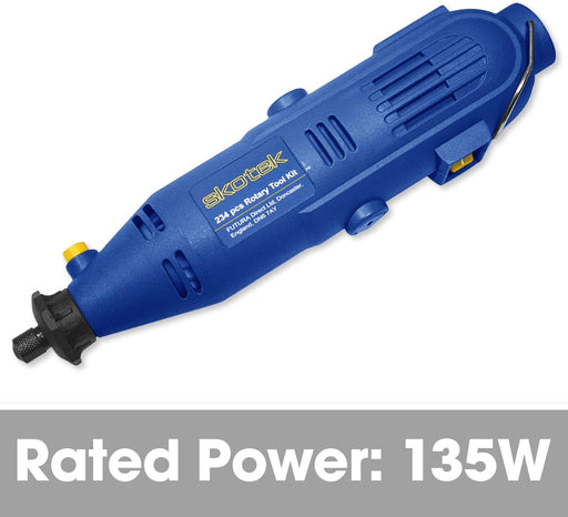 Futura Direct Skotek Rotary Tool Kit 135W with 234pc Accessory Set & Storage Case, Variable Speed 8000-33000rpm, Ideal for DIY, Woodwork & Hobby Craft, Dremel Compatible