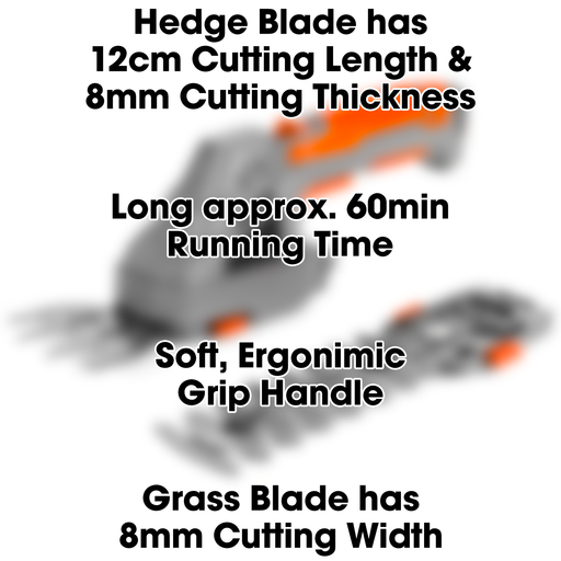 Futura Direct Terratek 2 IN 1 Pro 7.2V Lithium Ion Cordless Hedge Trimmer