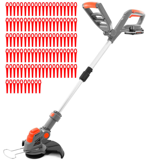 Futura Direct Terratek 20V Electric Cordless Strimmer Grass Trimmer Lightweight 110 x Blades