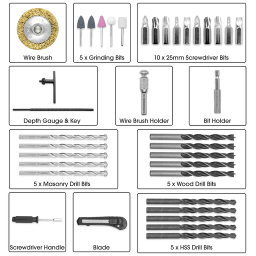 Futura Direct Terratek 810W Hammer Drill 35pc Kit